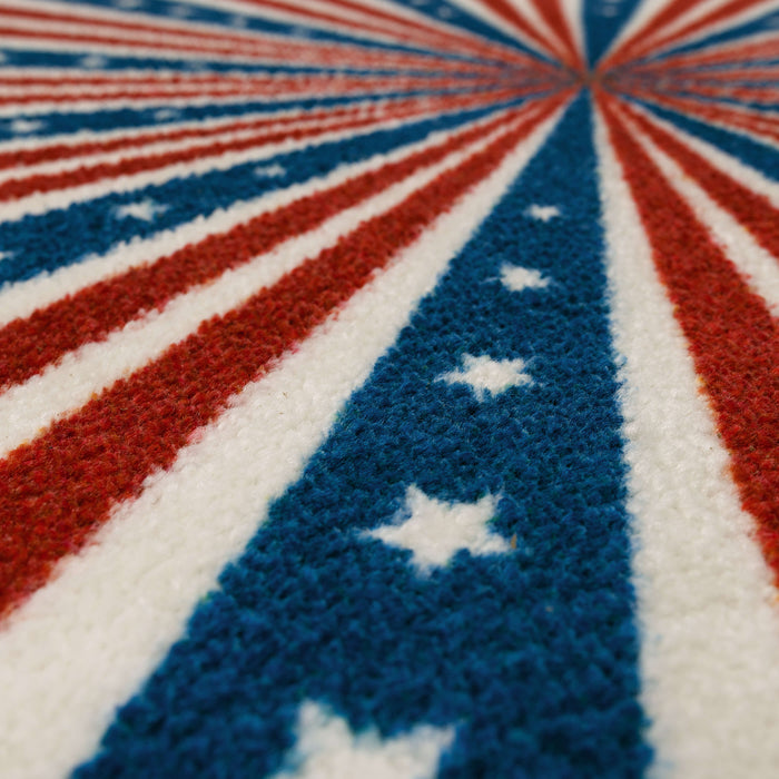 Stars and Stripes Red White & Blue Accent Rug