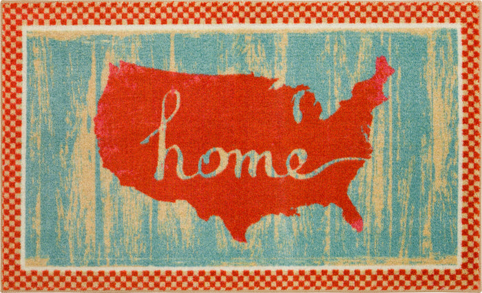 USA Home Red & Blue Accent Rug