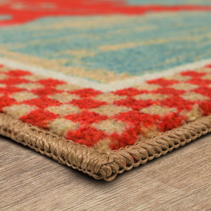 USA Home Red & Blue Accent Rug