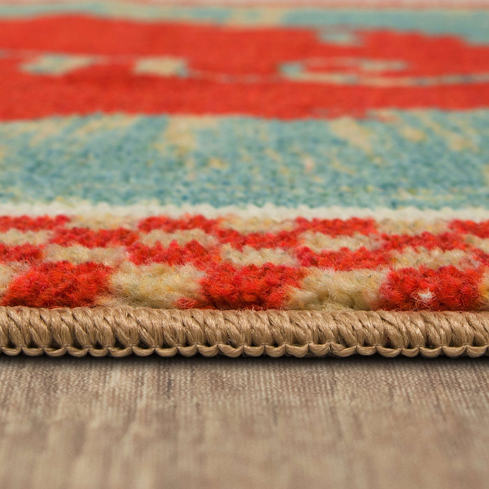 USA Home Red & Blue Accent Rug