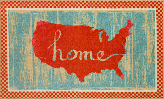 USA Home Red & Blue Accent Rug