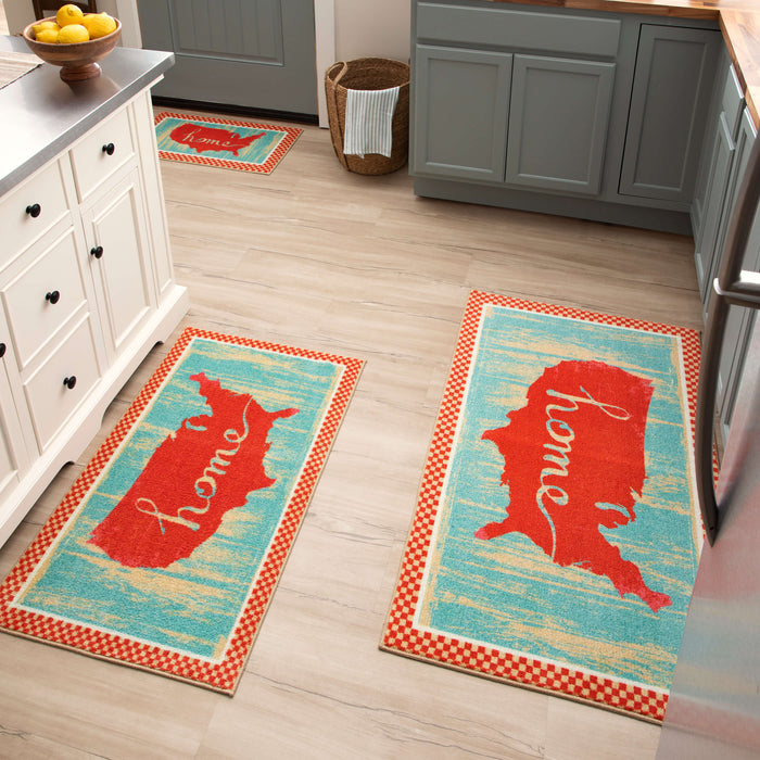 USA Home Red & Blue Accent Rug