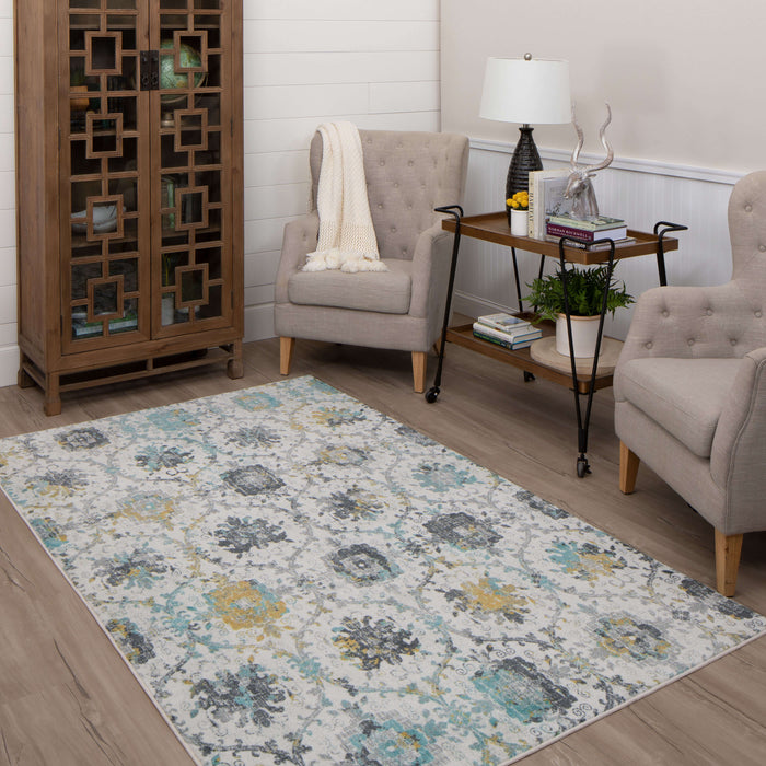 Technicolor Prem Light Blue Area Rug