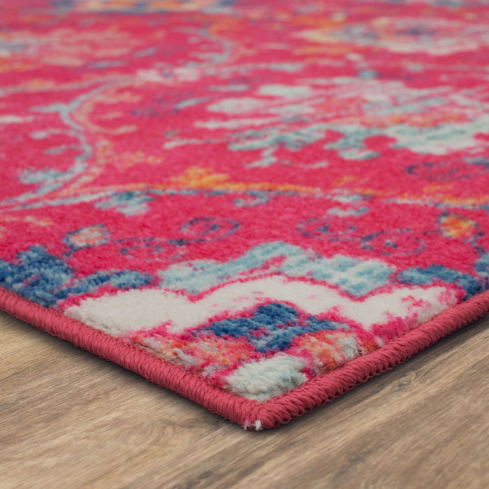 Technicolor Prem Pink Area Rug