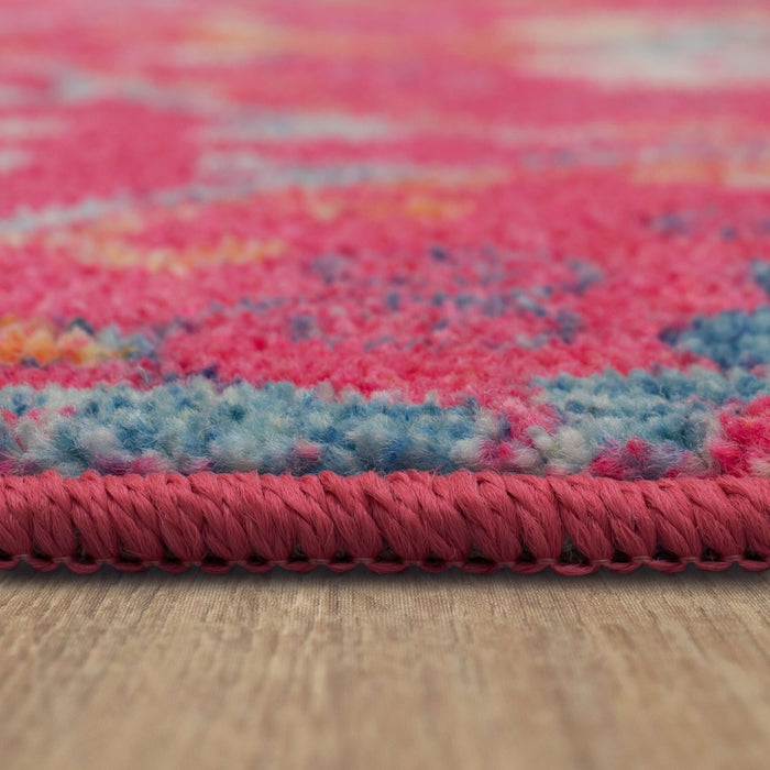 Technicolor Prem Pink Area Rug