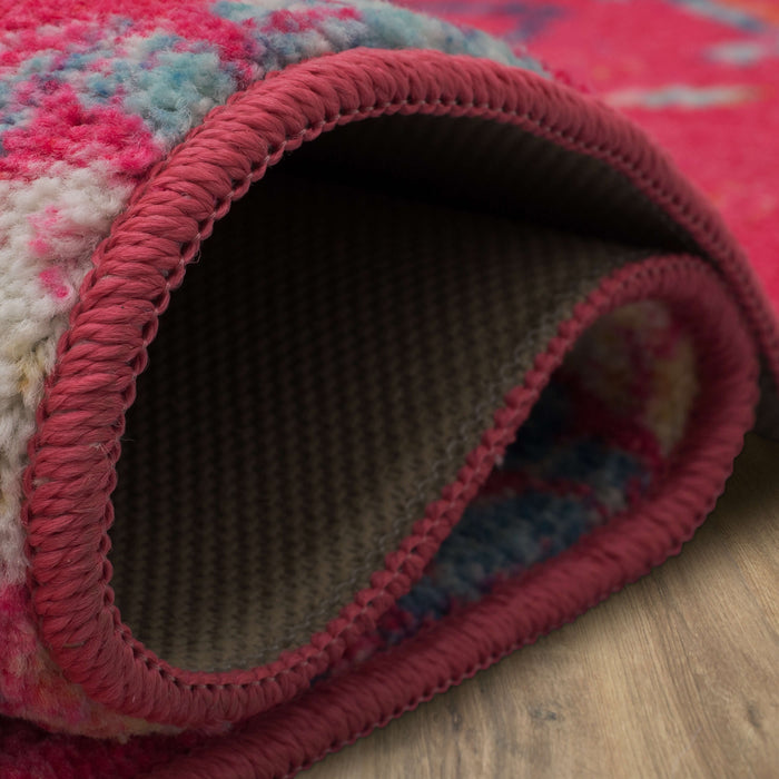 Technicolor Prem Pink Area Rug