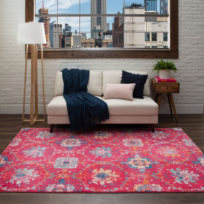 Technicolor Prem Pink Area Rug