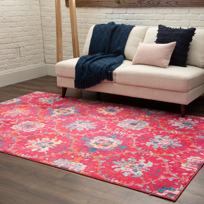 Technicolor Prem Pink Area Rug