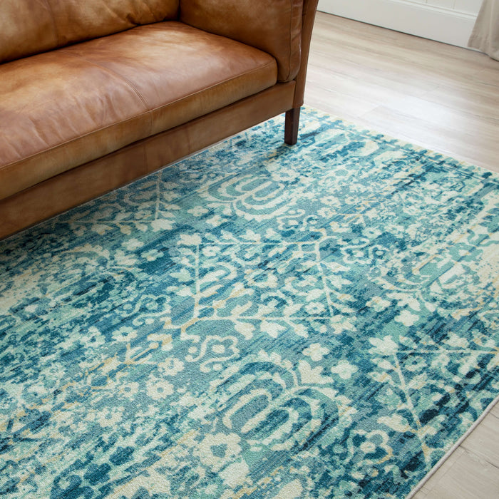 Technicolor Lottie Blue Area Rug