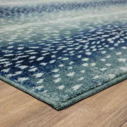 Technicolor Antelope Skin Blue Area Rug