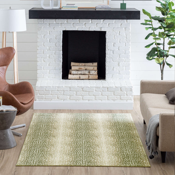 Technicolor Antelope Skin Taupe Area Rug