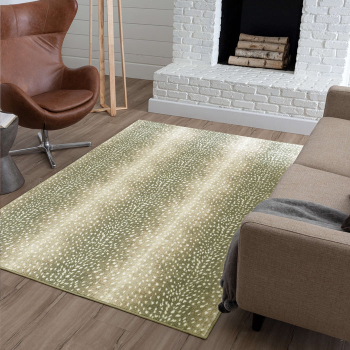 Technicolor Antelope Skin Taupe Area Rug