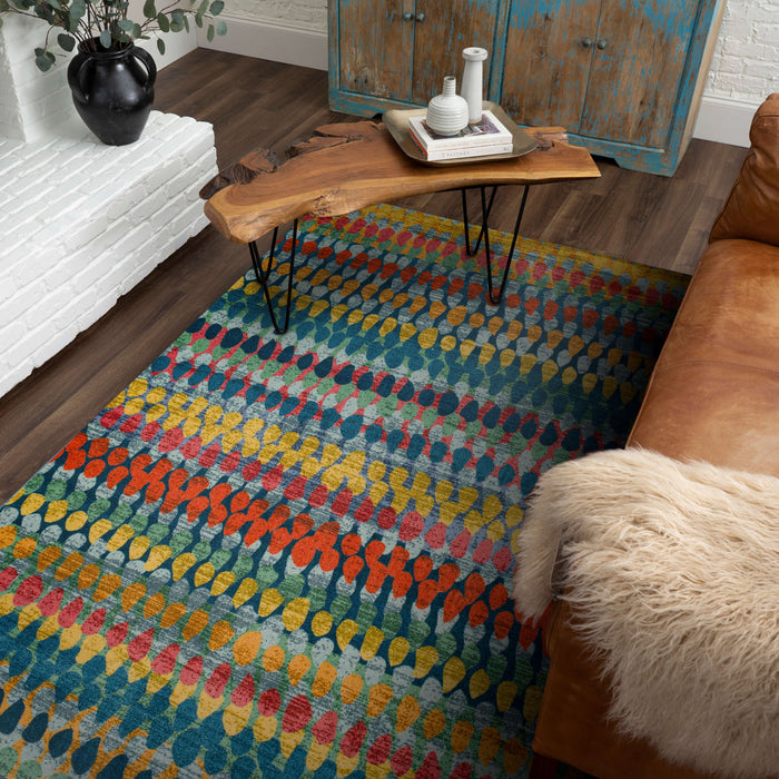 Technicolor Sego Multicolor Area Rug