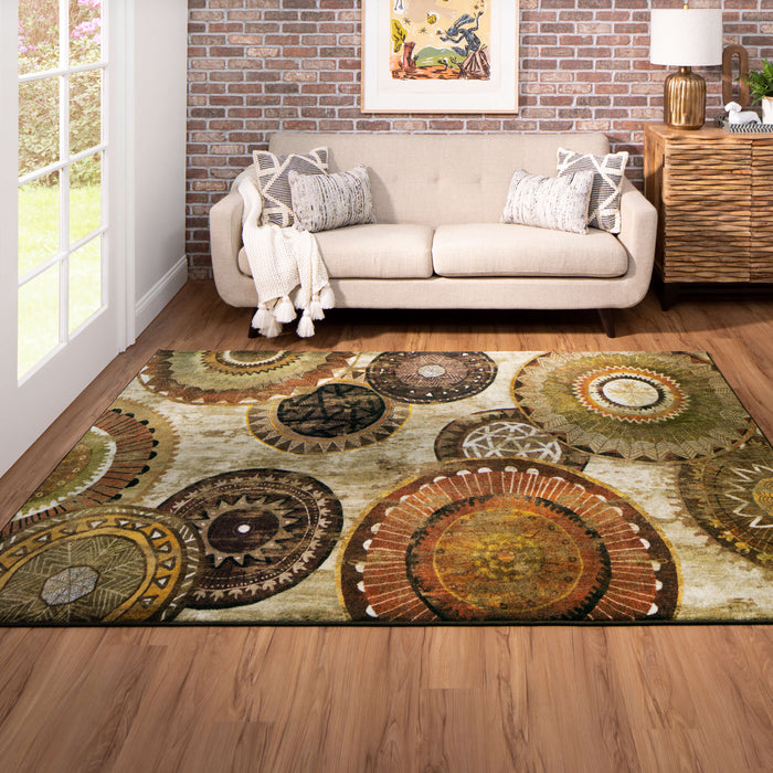 Technicolor Arlington Brown Area Rug