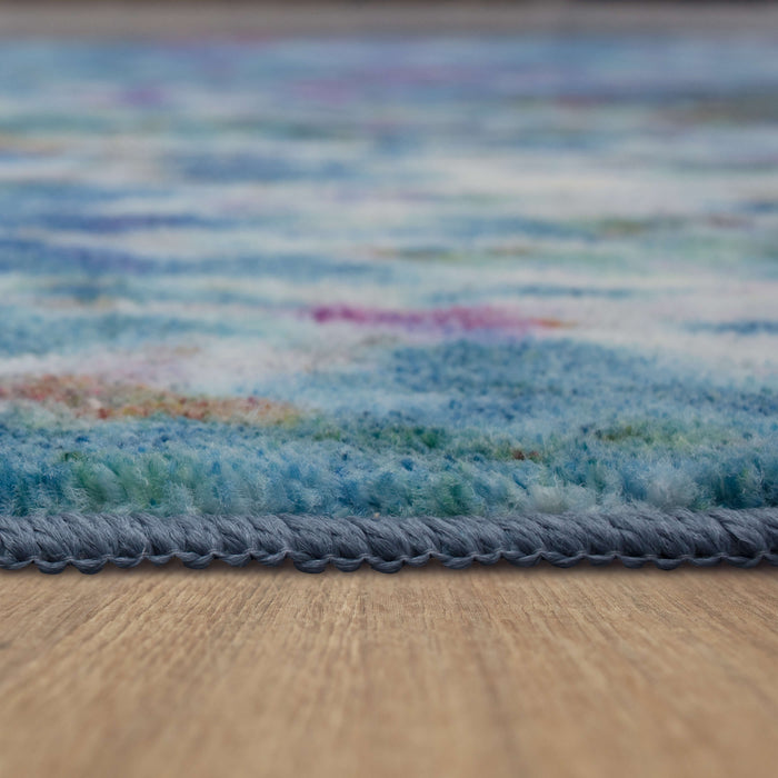 Technicolor Expression Blue Area Rug