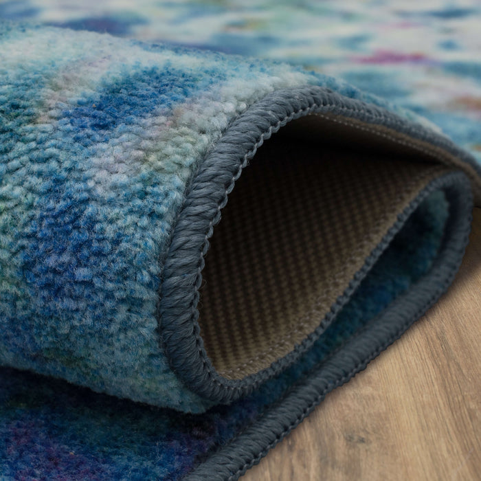 Technicolor Expression Blue Area Rug