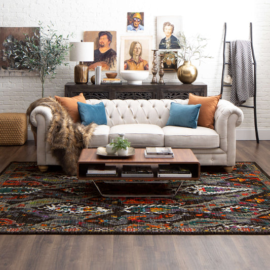 Jordana Black Area Rug