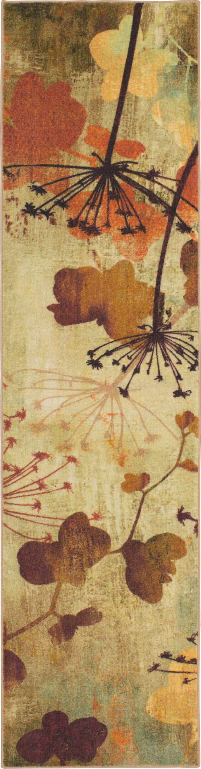 Technicolor Dandelion Brown & Orange Area Rug