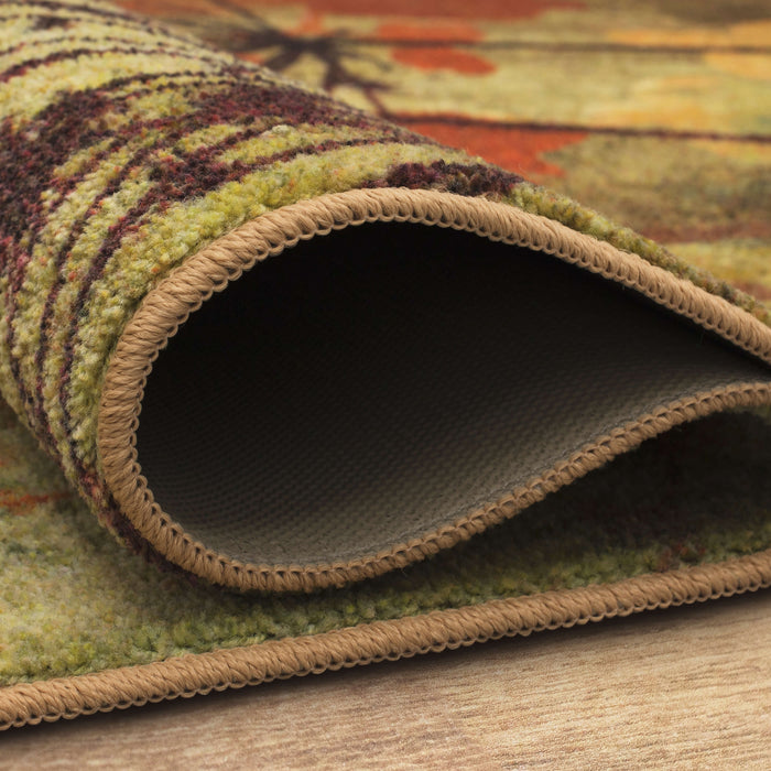 Technicolor Dandelion Brown & Orange Area Rug