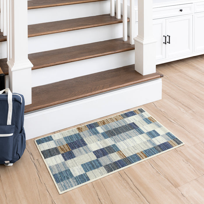 Mell Blocks Cool Area Rug
