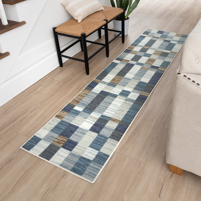 Mell Blocks Cool Area Rug