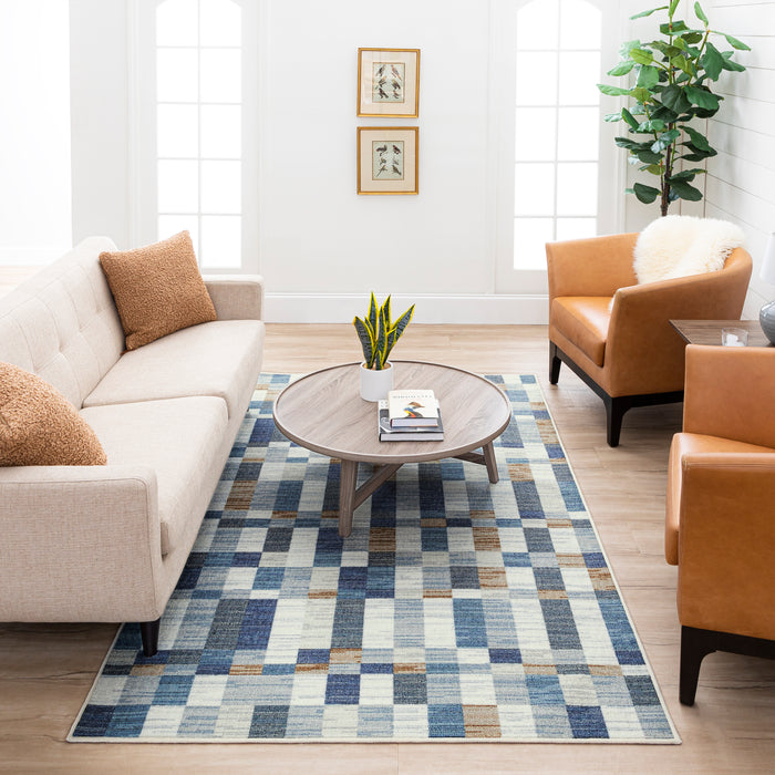 Mell Blocks Cool Area Rug