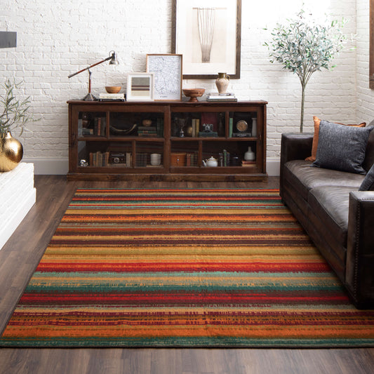 Bloom Santos Brown & Orange Area Rug