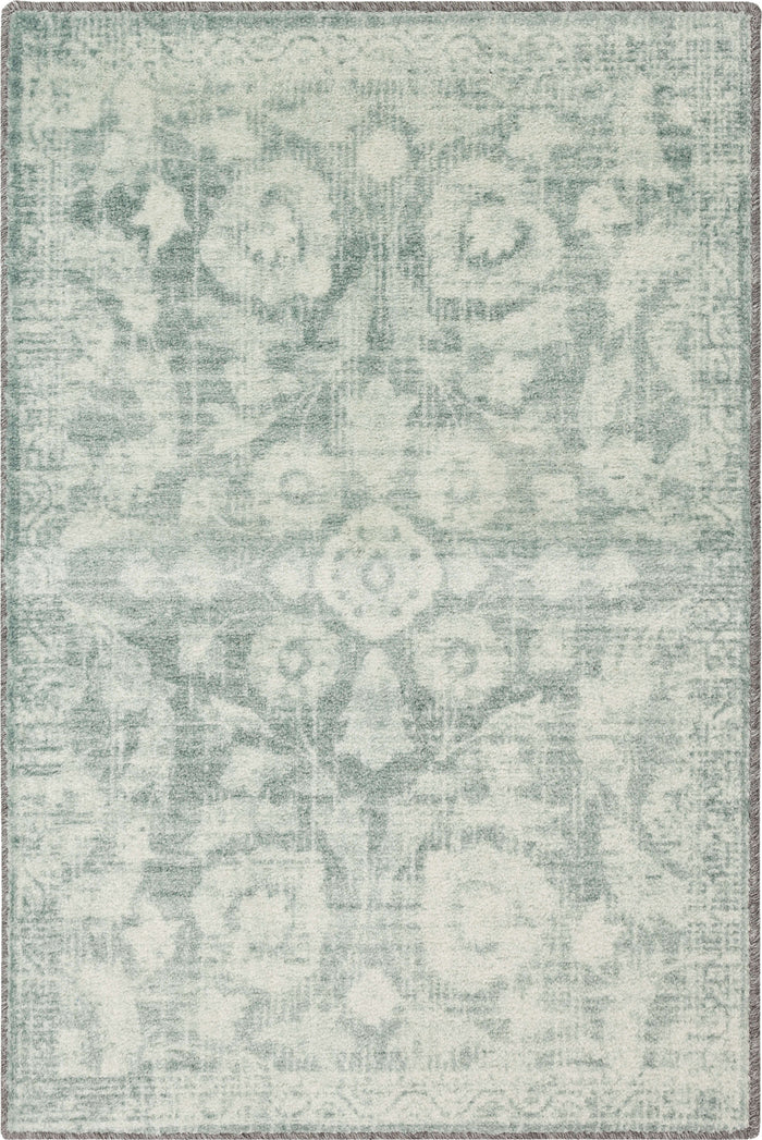Technicolor Belham White & Gray Area Rug