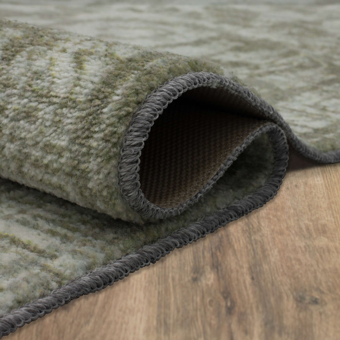 Technicolor Belham White & Gray Area Rug