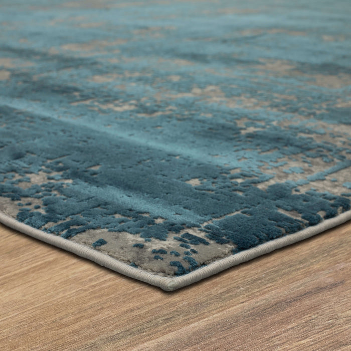 Karastan Tryst Bari Gray Blue Area Rug
