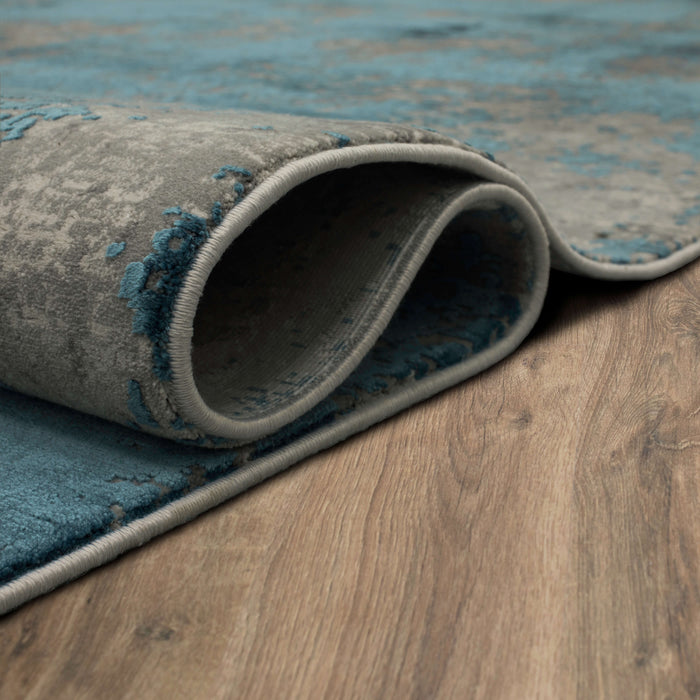 Karastan Tryst Bari Gray Blue Area Rug