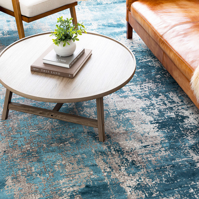 Karastan Tryst Bari Gray Blue Area Rug