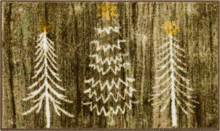 Farmhouse Yuletide Gray & White Accent Rug