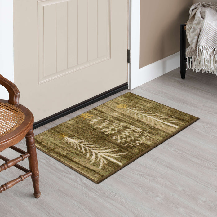 Farmhouse Yuletide Gray & White Accent Rug
