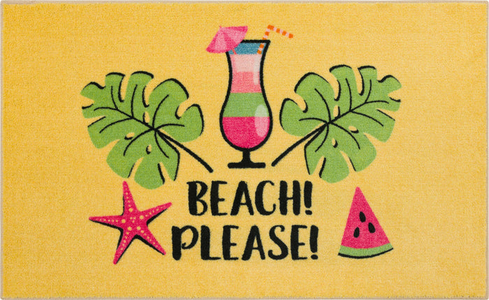 Beach Please Multicolor Accent Rug