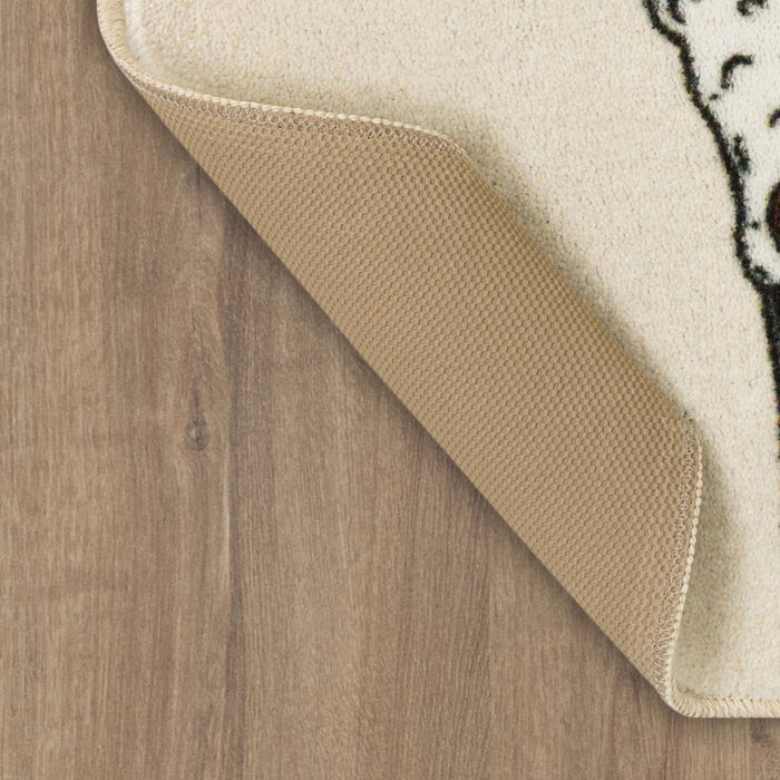 Beards and Brews Green & White Accent Rug