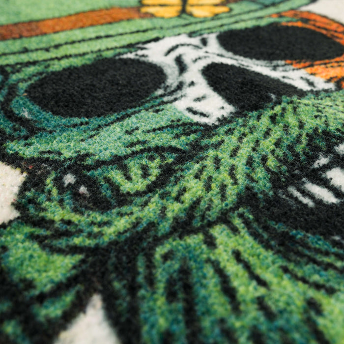 Beards and Brews Green & White Accent Rug