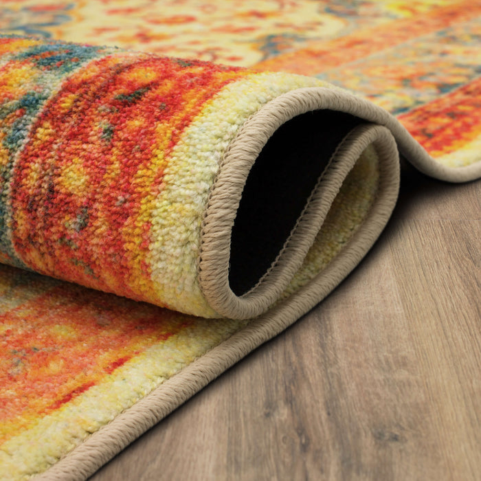 Technicolor Soraya Orange Area Rug