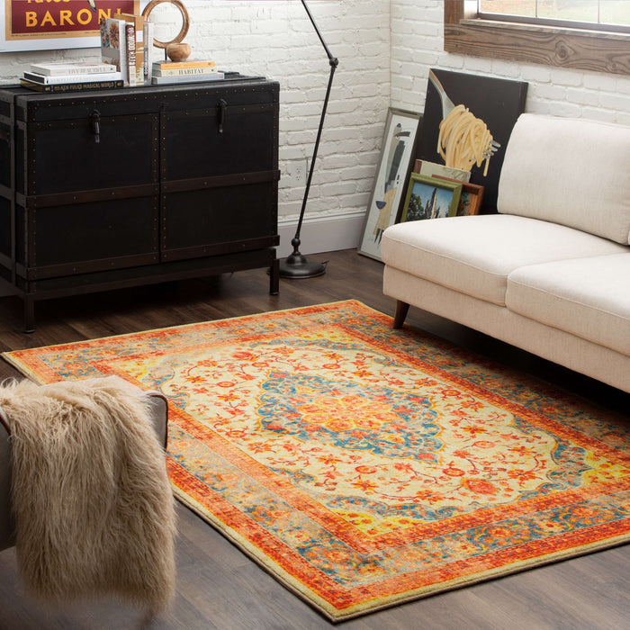 Technicolor Soraya Orange Area Rug