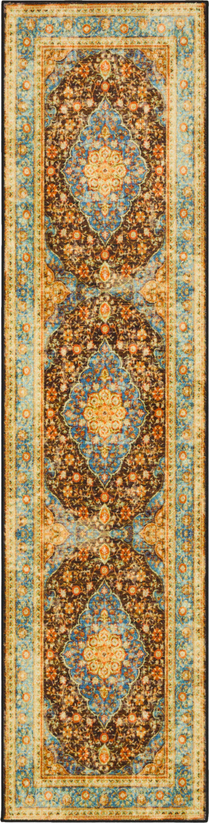 Technicolor Soraya Blue & Orange Area Rug