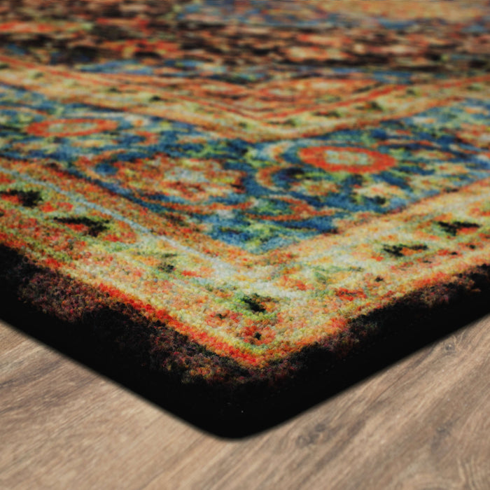 Technicolor Soraya Blue & Orange Area Rug