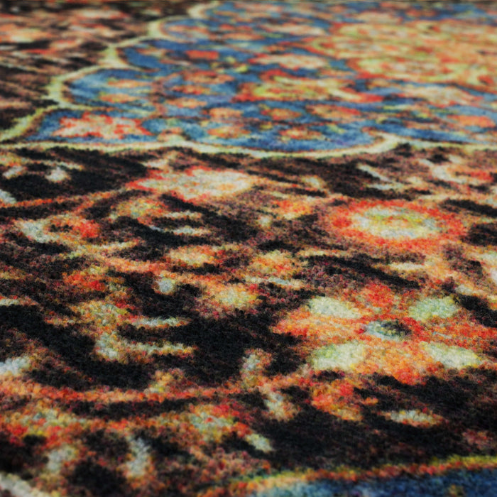 Technicolor Soraya Blue & Orange Area Rug