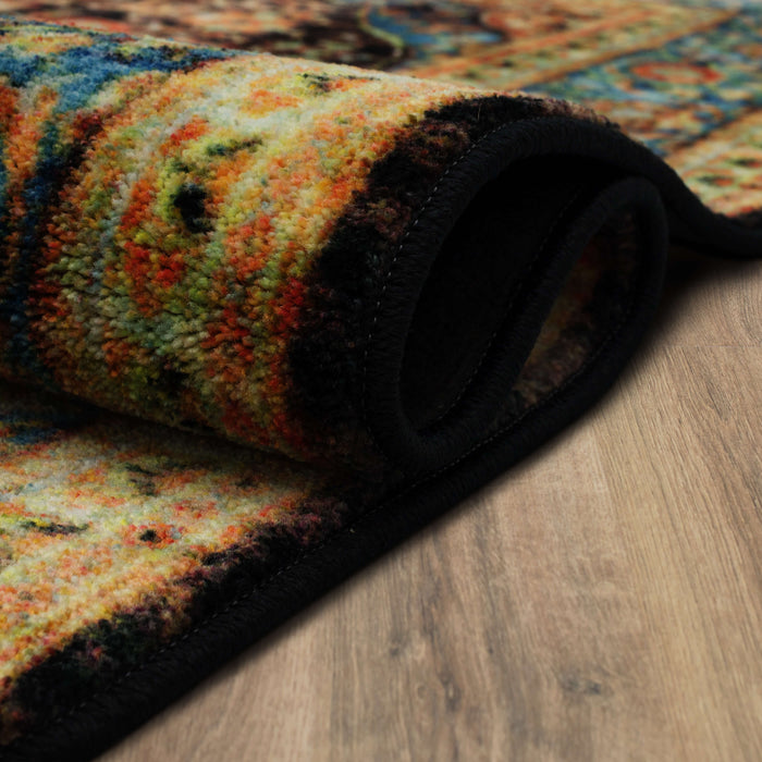 Technicolor Soraya Blue & Orange Area Rug