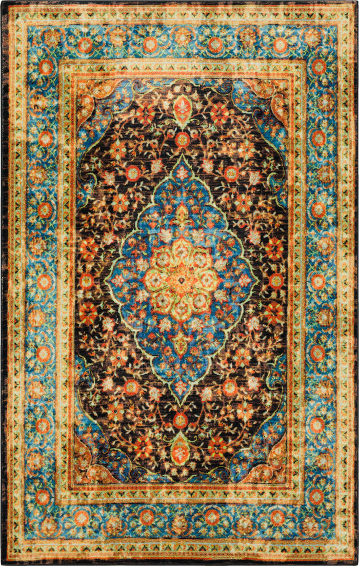 Technicolor Soraya Blue & Orange Area Rug