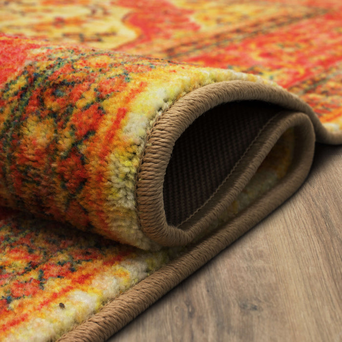 Technicolor Soraya Red & Gold Area Rug