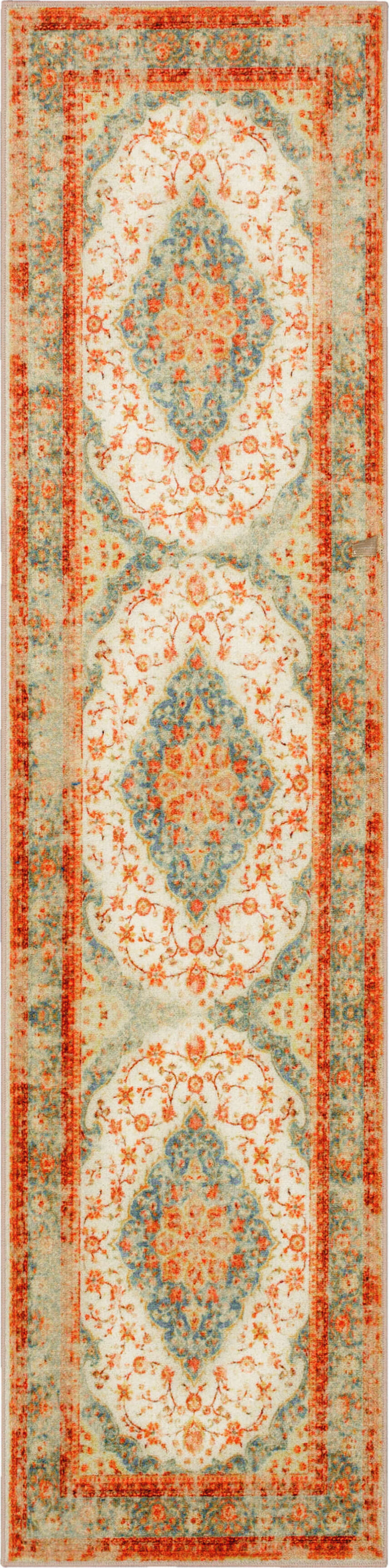Technicolor Soraya Orange & Blue Area Rug