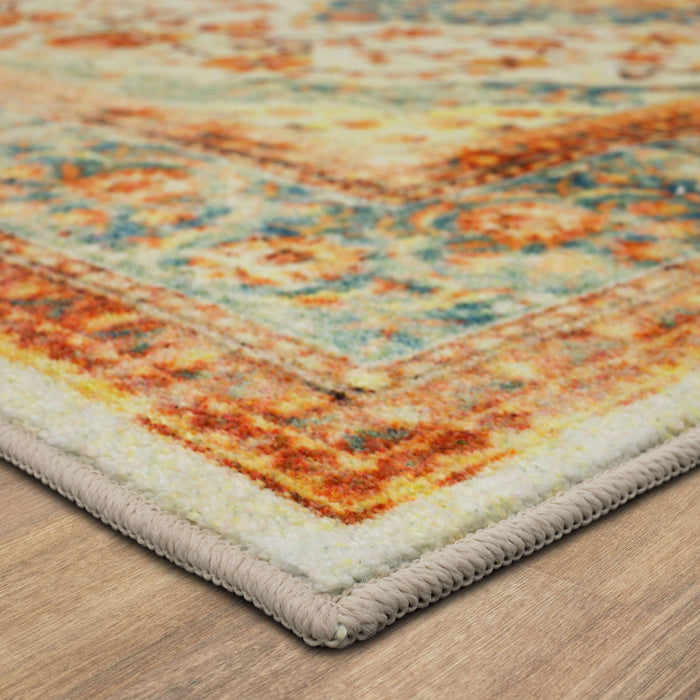 Technicolor Soraya Orange & Blue Area Rug