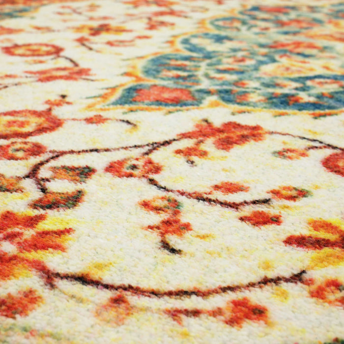 Technicolor Soraya Orange & Blue Area Rug