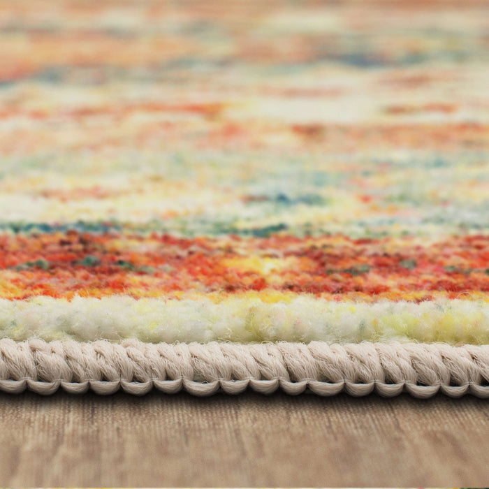 Technicolor Soraya Orange & Blue Area Rug