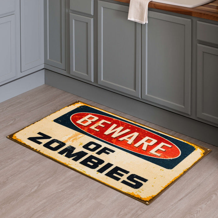Beware of Zombies Accent Rug
